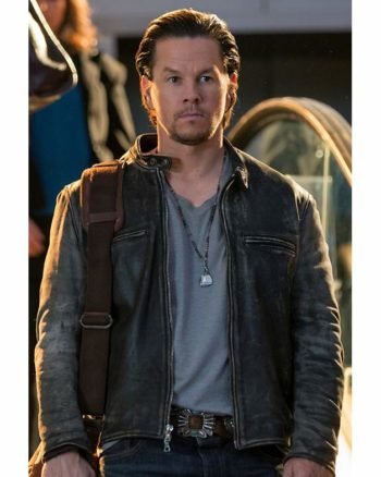 Daddy’s Home Mark Wahlberg Distressed Leather Jacket