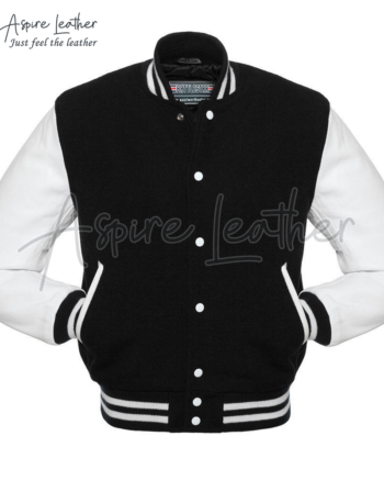 Varsity Jacket Black And White Letterman Jacket