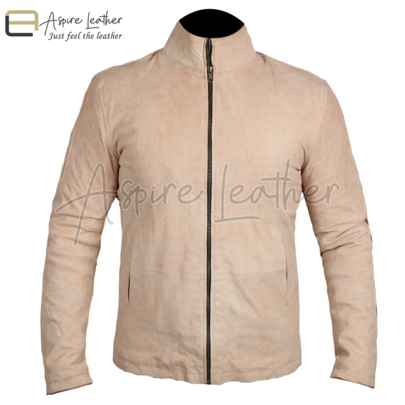 MOROCCO Modern Style Brown Genuine Suede Leather Jacket