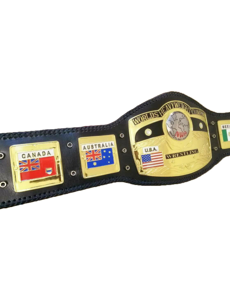 NWA Worlds Heavyweight Domed Globe Wrestling Championship Belt