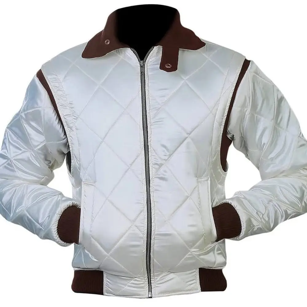White Satin Drive Jacket