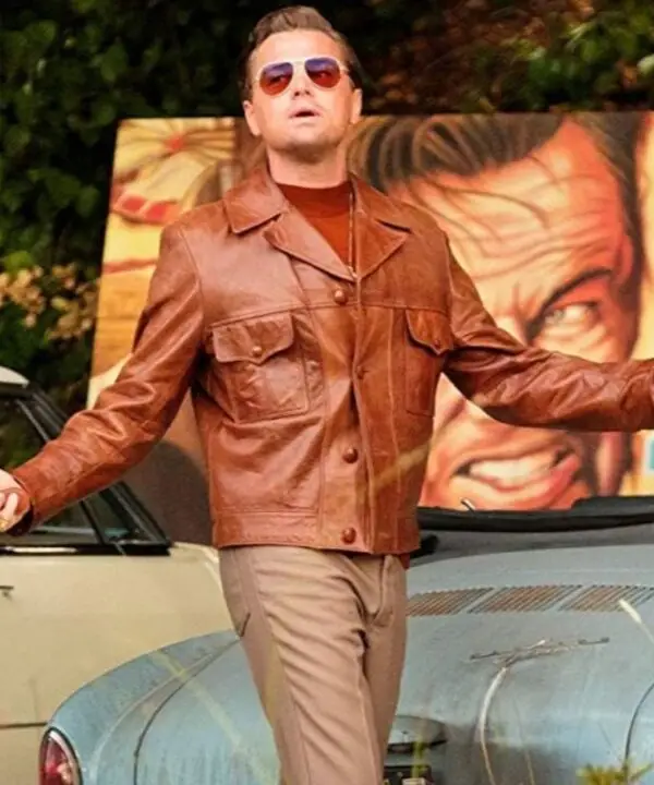 Leonardo Dicaprio Brown Leather Jacket